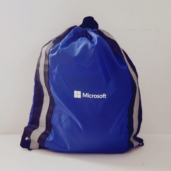 🔮3/$15 Blue Microsoft Drawstring Backpack - Picture 3 of 5